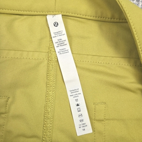 Lululemon City Sleek 5 Pocket Wide-Leg Hi-Rise 7/8 Lgth Pear Pant 30/31 SEE DESC - Picture 8 of 9
